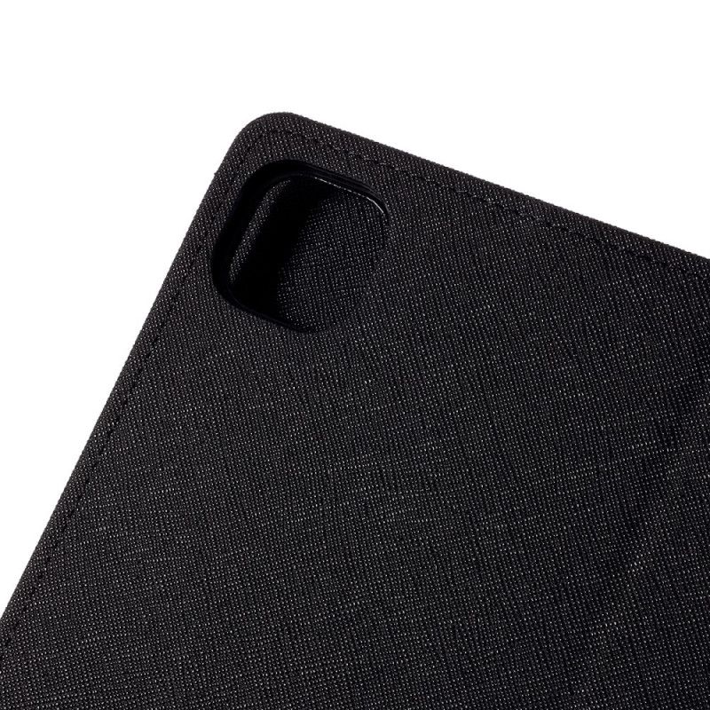 Flip Case Leren iPad Pro 12.9" (2018) (2020) Rood Zwart Kwikganzend Leer
