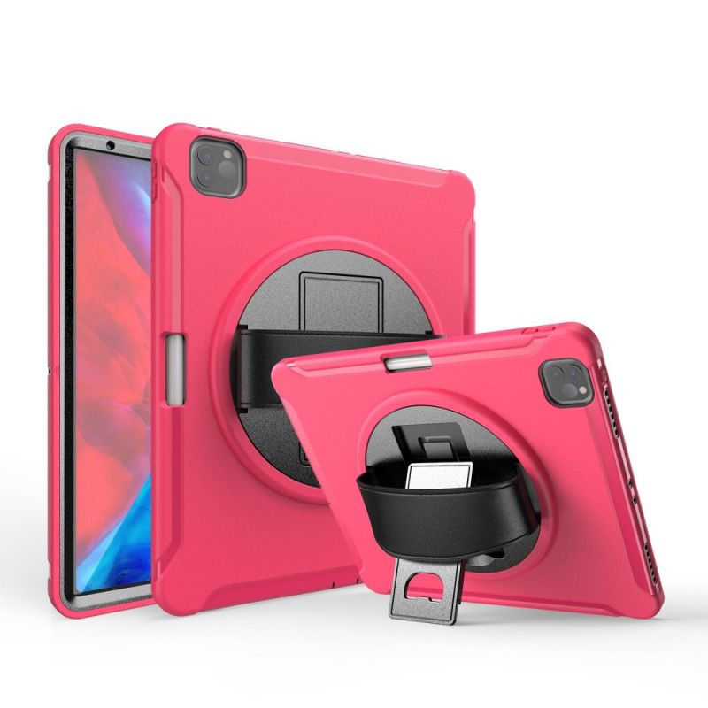 Hoesje iPad Pro 12.9" (2018) (2020) Magenta Zwart 360 ° Handgreep