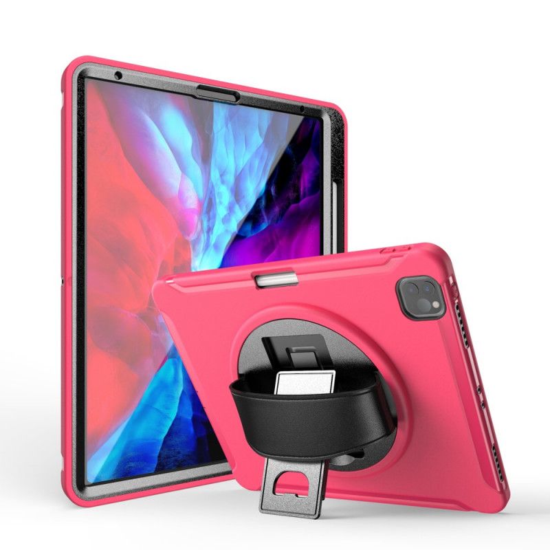 Hoesje iPad Pro 12.9" (2018) (2020) Magenta Zwart 360 ° Handgreep