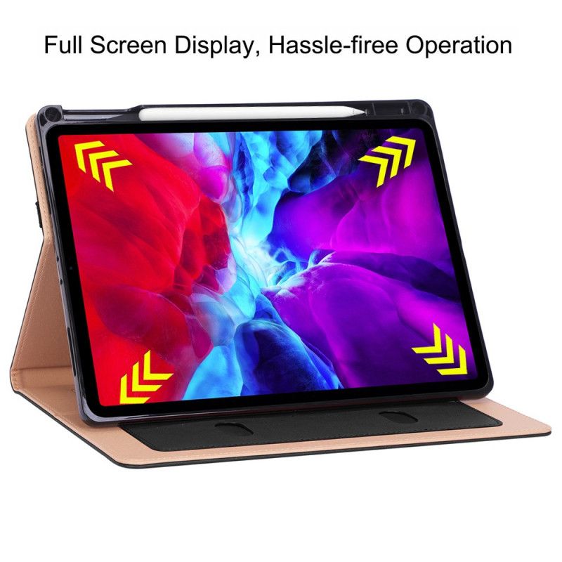 Holster iPad Pro 12.9" (2018) (2020) Rood Zwart Telefoonhoesje Elastische Band