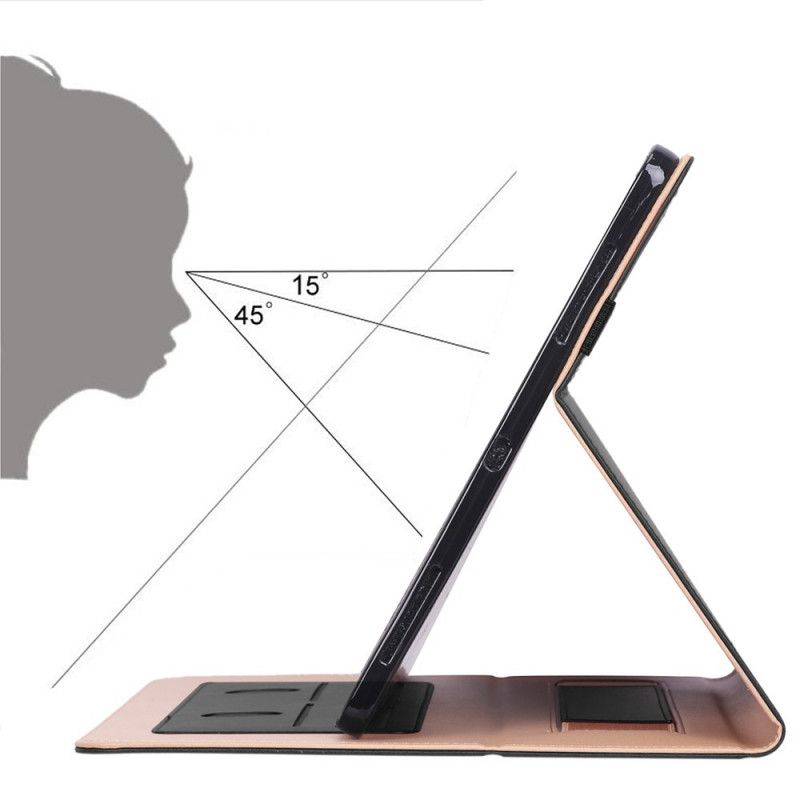 Holster iPad Pro 12.9" (2018) (2020) Rood Zwart Telefoonhoesje Elastische Band