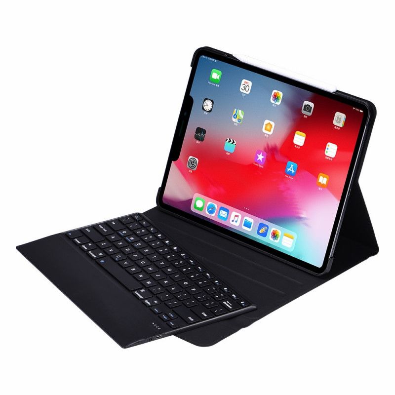 Leren Hoesje iPad Pro 12.9" (2018) (2020) Bluetooth-Toetsenbord