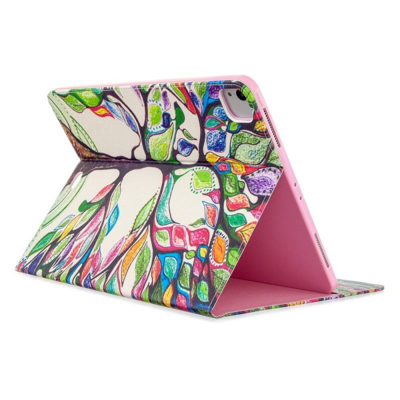 Leren Hoesje iPad Pro 12.9" (2018) (2020) Printpatroon Bloemenboom