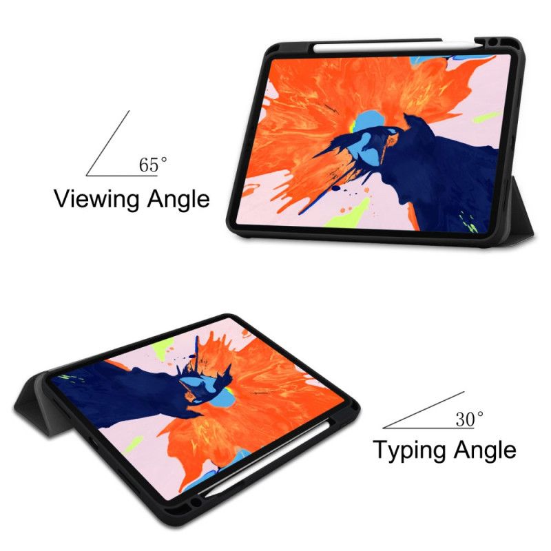 Smart Case iPad Pro 12.9" (2018) (2020) Grijs Zwart Drievoudig Vouwen