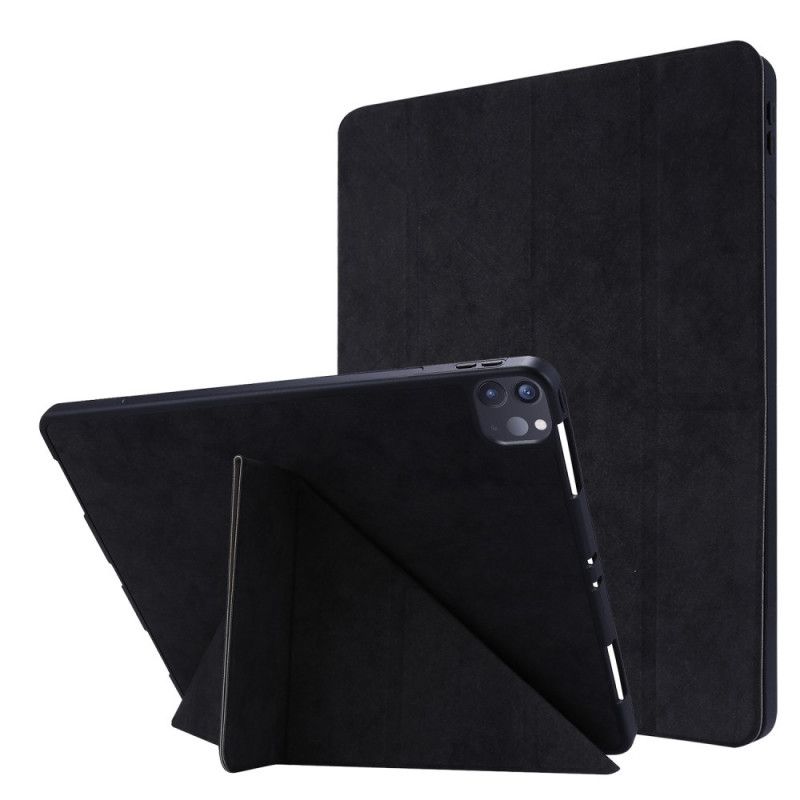 Smart Case iPad Pro 12.9" (2018) (2020) Grijs Zwart Origami-Stijl