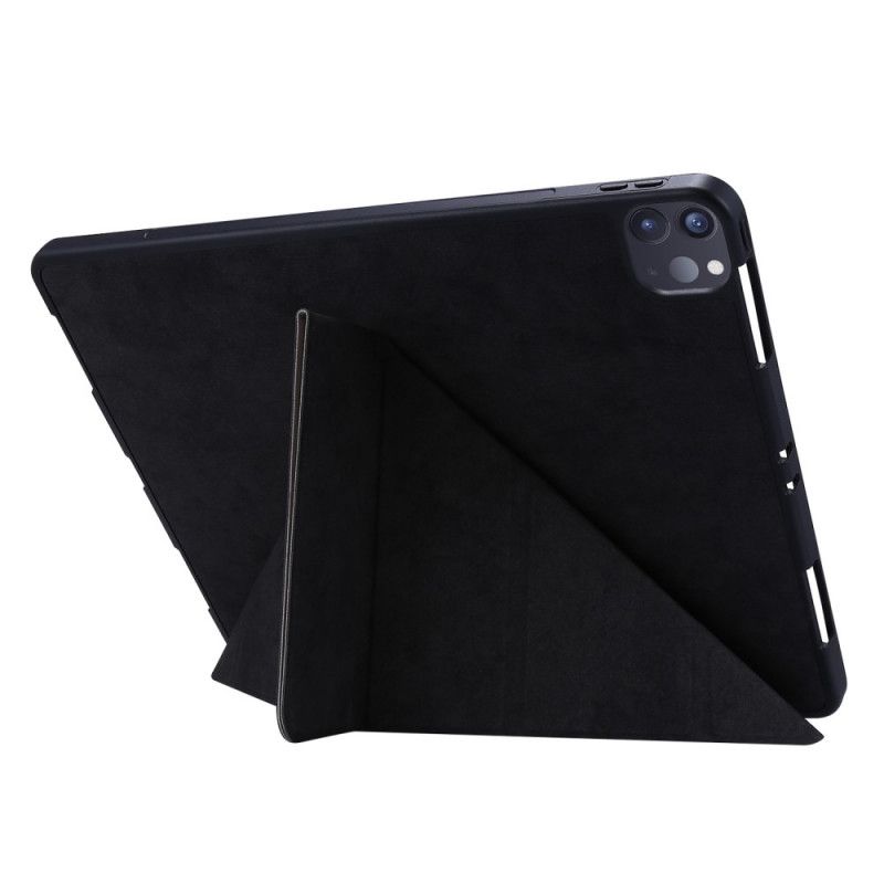 Smart Case iPad Pro 12.9" (2018) (2020) Grijs Zwart Origami-Stijl