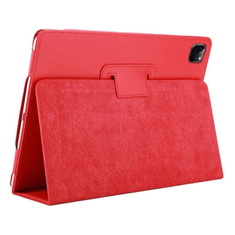 Smart Case iPad Pro 12.9" (2018) (2020) Rood Zwart Lychee-Oppervlak