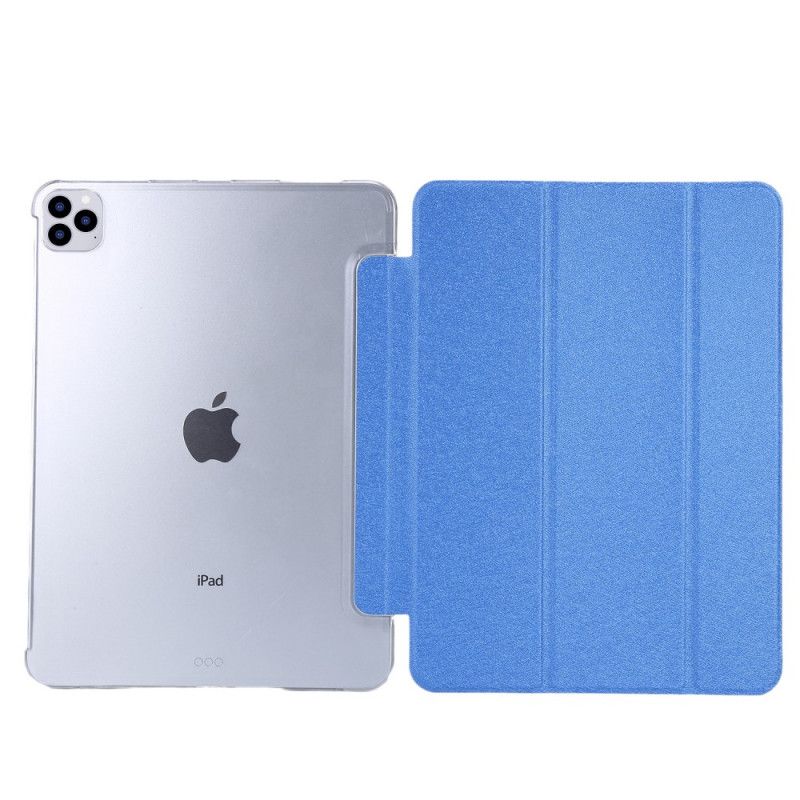 Smart Case iPad Pro 12.9" (2018) (2020) Wit Zwart Kunstleer Zijdetextuur