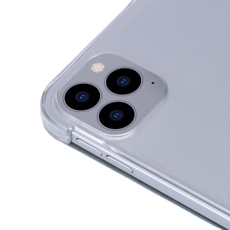 Smart Case iPad Pro 12.9" (2018) (2020) Wit Zwart Kunstleer Zijdetextuur