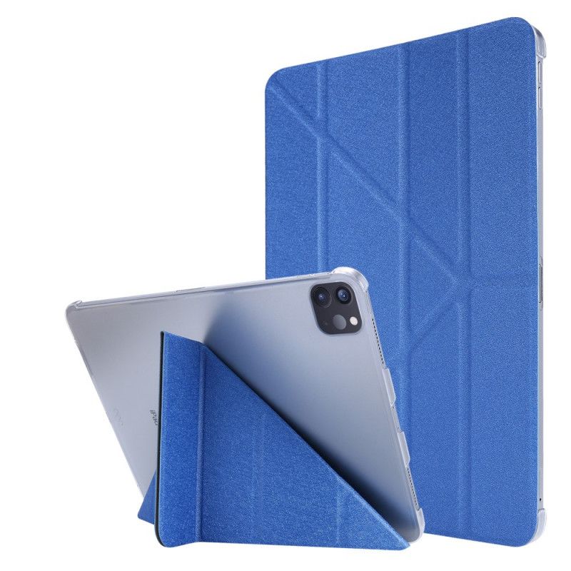 Smart Case iPad Pro 12.9" (2018) (2020) Wit Zwart Origami Van Kunstleer