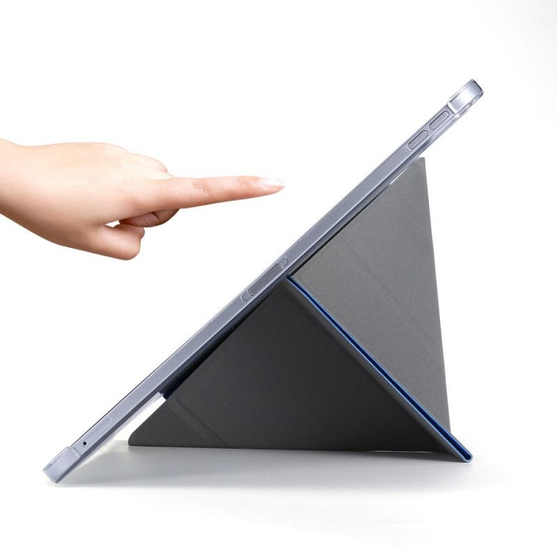 Smart Case iPad Pro 12.9" (2018) (2020) Wit Zwart Origami Van Kunstleer