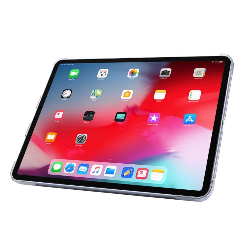 Smart Case iPad Pro 12.9" (2018) (2020) Wit Zwart Origami Van Kunstleer