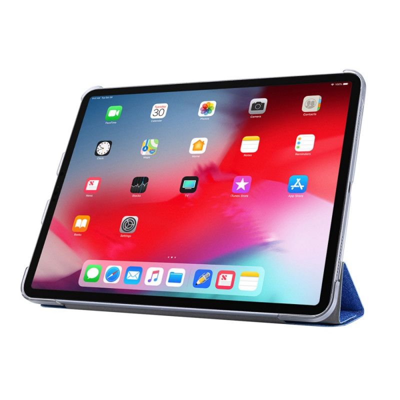 Smart Case iPad Pro 12.9" (2018) (2020) Wit Zwart Origami Van Kunstleer