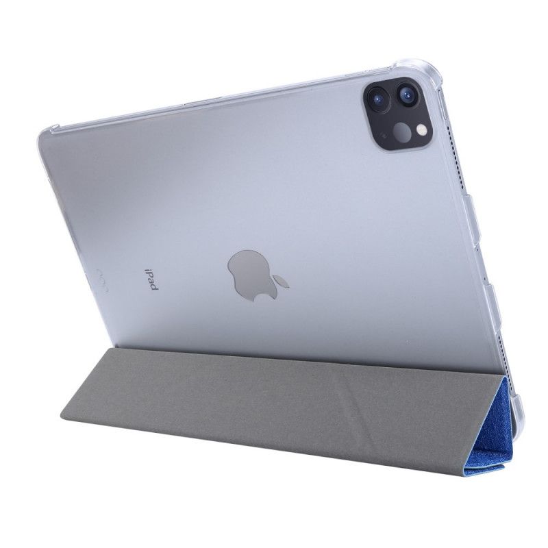 Smart Case iPad Pro 12.9" (2018) (2020) Wit Zwart Origami Van Kunstleer