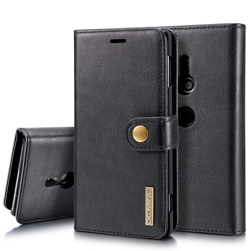 Cover Folio-hoesje Sony Xperia XZ2 Donkerrood Telefoonhoesje Dg. Afneembare Ming