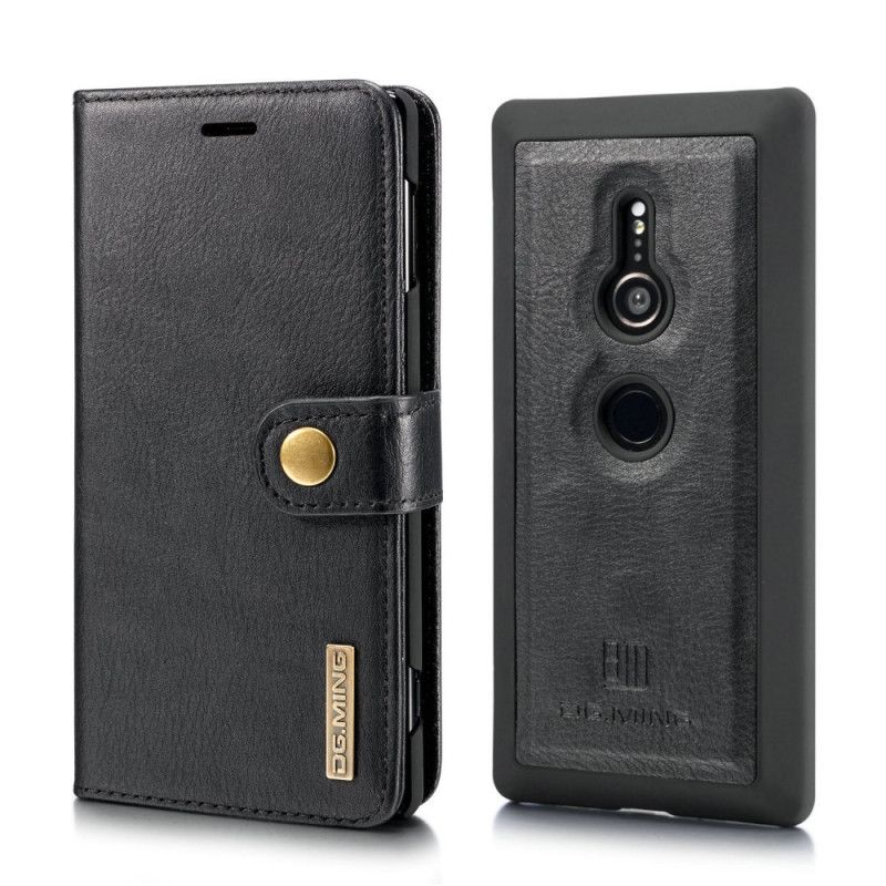 Cover Folio-hoesje Sony Xperia XZ2 Donkerrood Telefoonhoesje Dg. Afneembare Ming