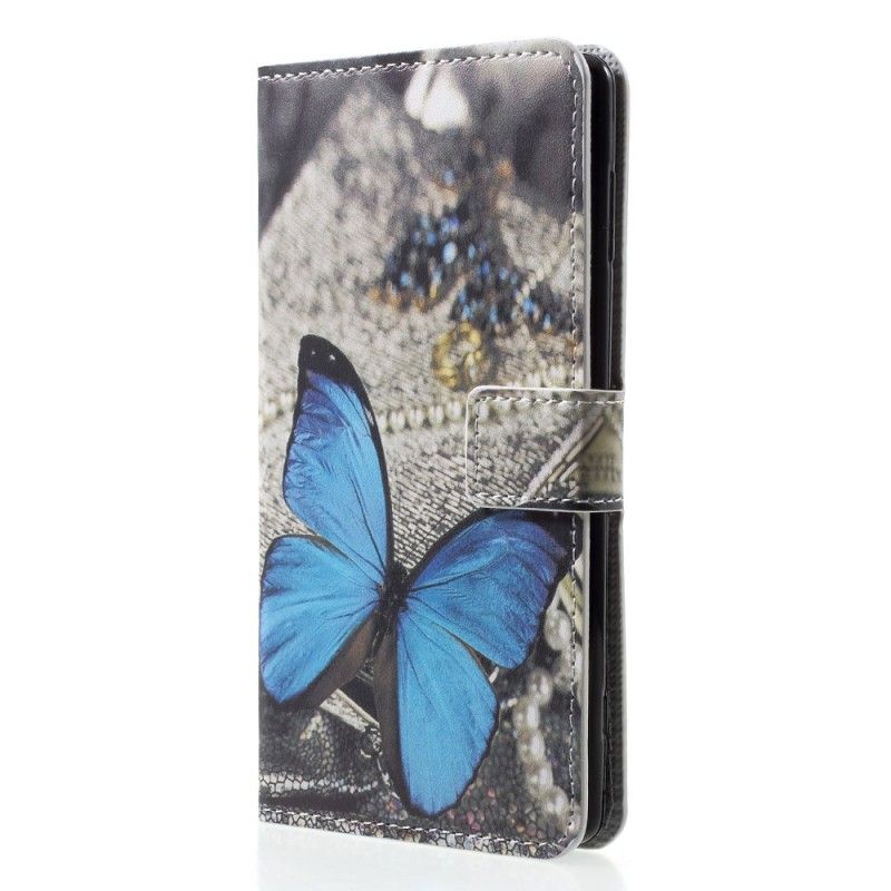 Cover Folio-hoesje Sony Xperia XZ2 Telefoonhoesje Blauwe Vlinder