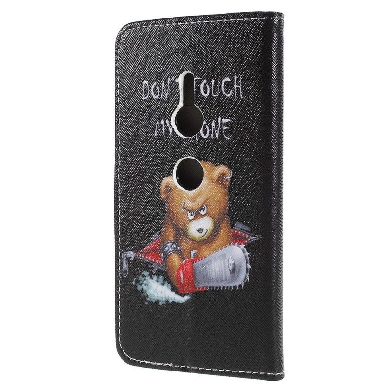 Leren Hoesje voor Sony Xperia XZ2 Gevaarlijke Beer