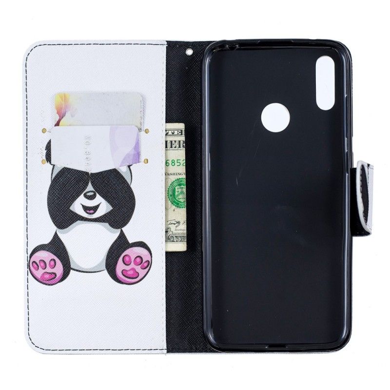 Cover Folio-hoesje Huawei Y7 2019 Telefoonhoesje Leuke Panda