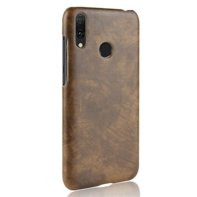 Hoesje Huawei Y7 2019 Rood Zwart Prestatie Lychee Leereffect