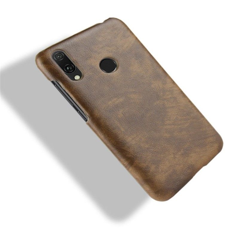 Hoesje Huawei Y7 2019 Rood Zwart Prestatie Lychee Leereffect