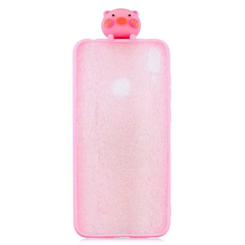 Hoesje Huawei Y7 2019 Telefoonhoesje Grappig 3D Varken