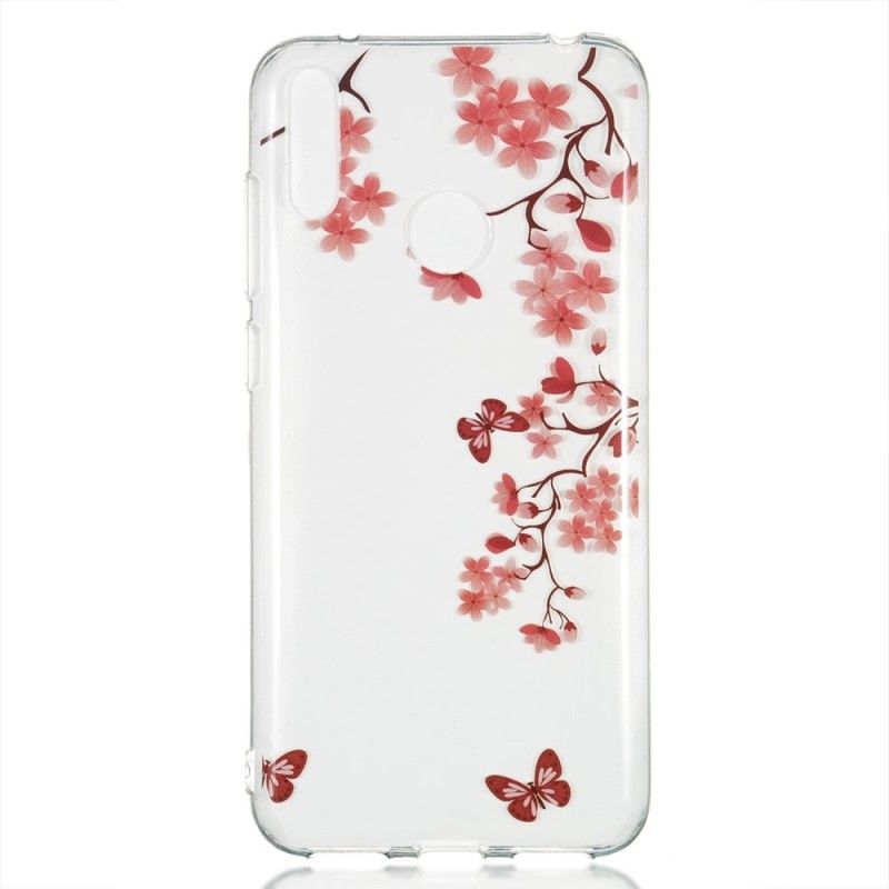 Hoesje Huawei Y7 2019 Transparant Bloeiende Boom