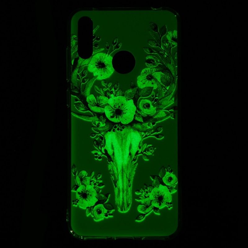 Hoesje voor Huawei Y7 2019 Fluorescerende Bloeiende Eland