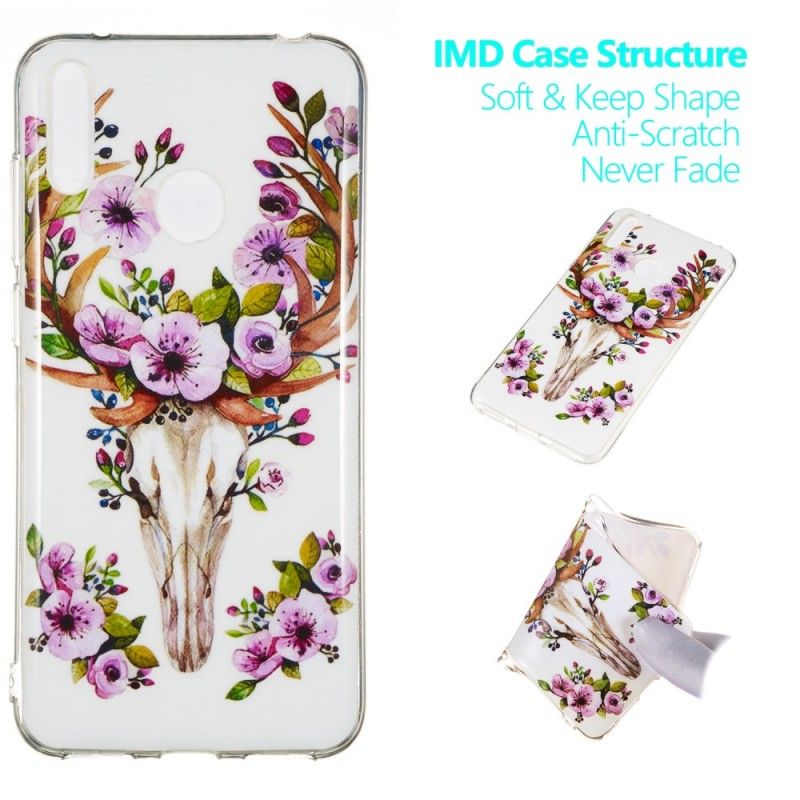 Hoesje voor Huawei Y7 2019 Fluorescerende Bloeiende Eland
