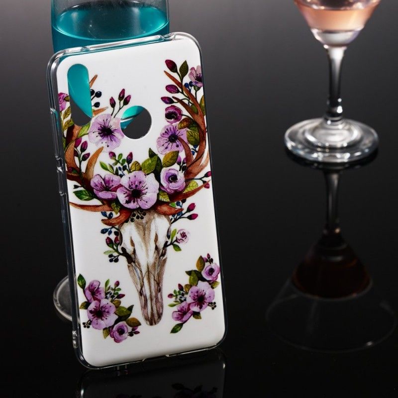 Hoesje voor Huawei Y7 2019 Fluorescerende Bloeiende Eland
