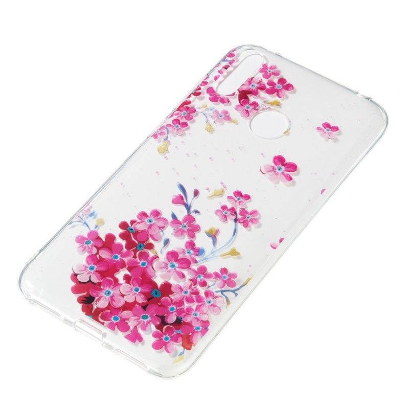Hoesje voor Huawei Y7 2019 Gele En Magenta Bloemen