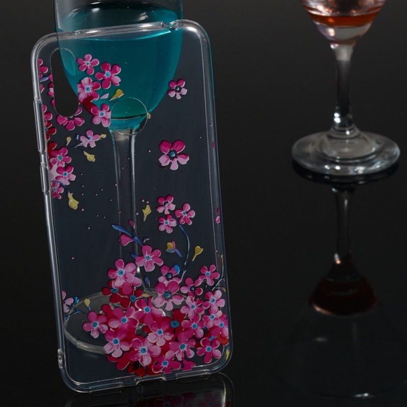 Hoesje voor Huawei Y7 2019 Gele En Magenta Bloemen