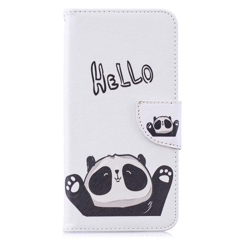 Leren Hoesje Huawei Y7 2019 Hallo Panda