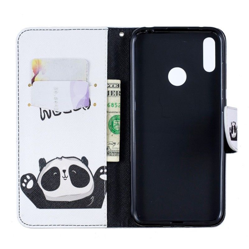 Leren Hoesje Huawei Y7 2019 Hallo Panda