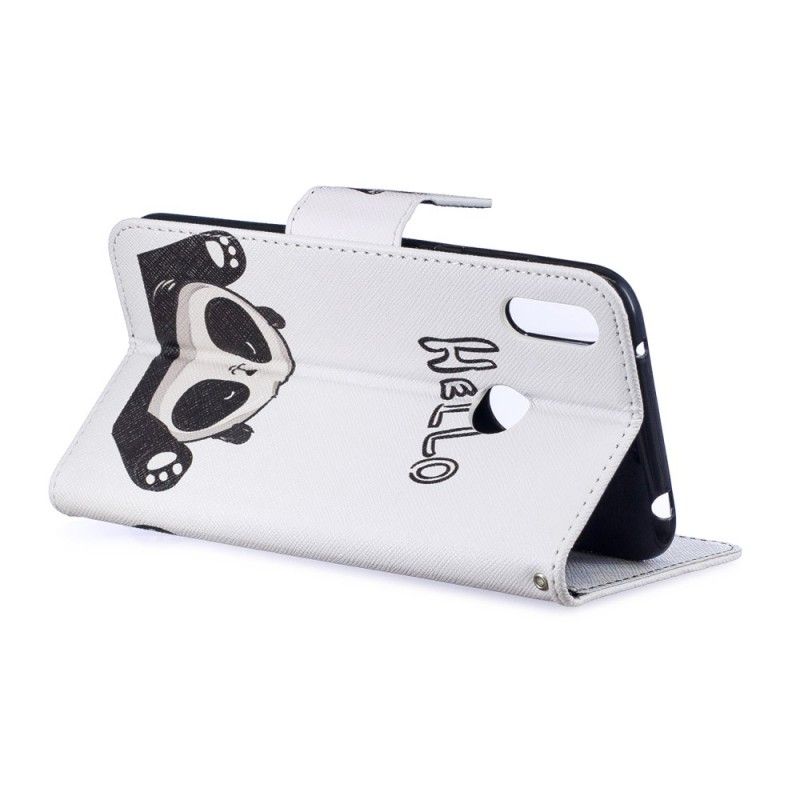 Leren Hoesje Huawei Y7 2019 Hallo Panda