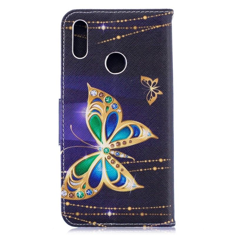 Leren Hoesje voor Huawei Y7 2019 Magische Vlinder