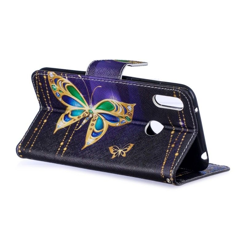 Leren Hoesje voor Huawei Y7 2019 Magische Vlinder