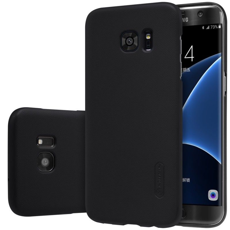 Case Hoesje Samsung Galaxy S7 Edge Bruin Zwart Telefoonhoesje Stijve Frosted Nillkin