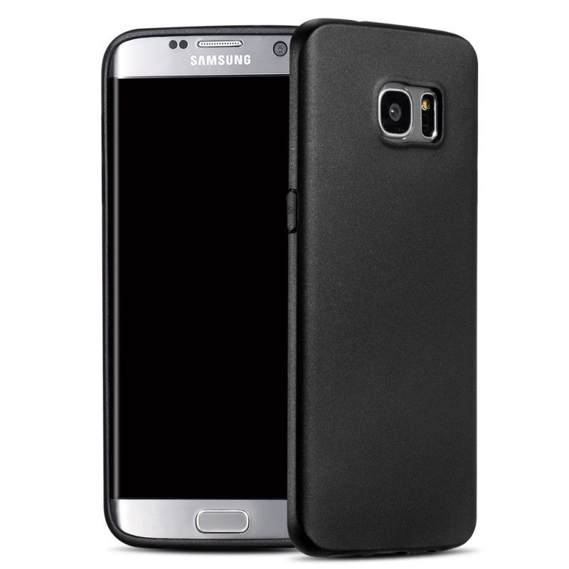 Cover Hoesje Samsung Galaxy S7 Edge Goud Zwart Telefoonhoesje Stuurman Premium Serie
