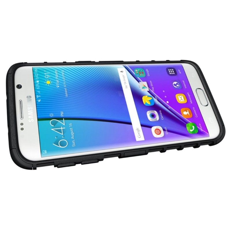 Hoesje Samsung Galaxy S7 Edge Oranje Zwart Ultrabestendig