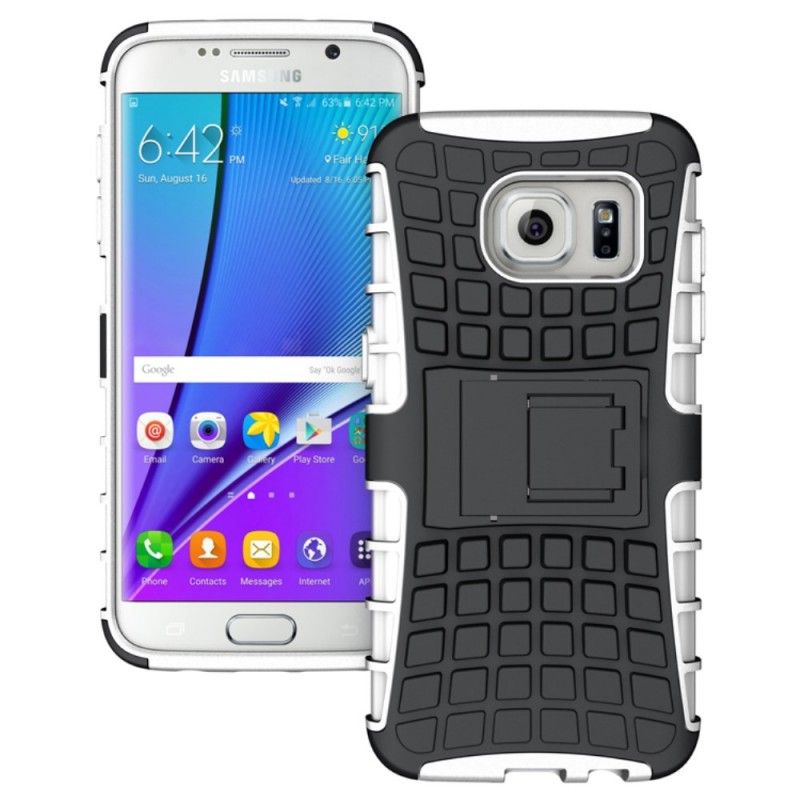 Hoesje Samsung Galaxy S7 Edge Oranje Zwart Ultrabestendig