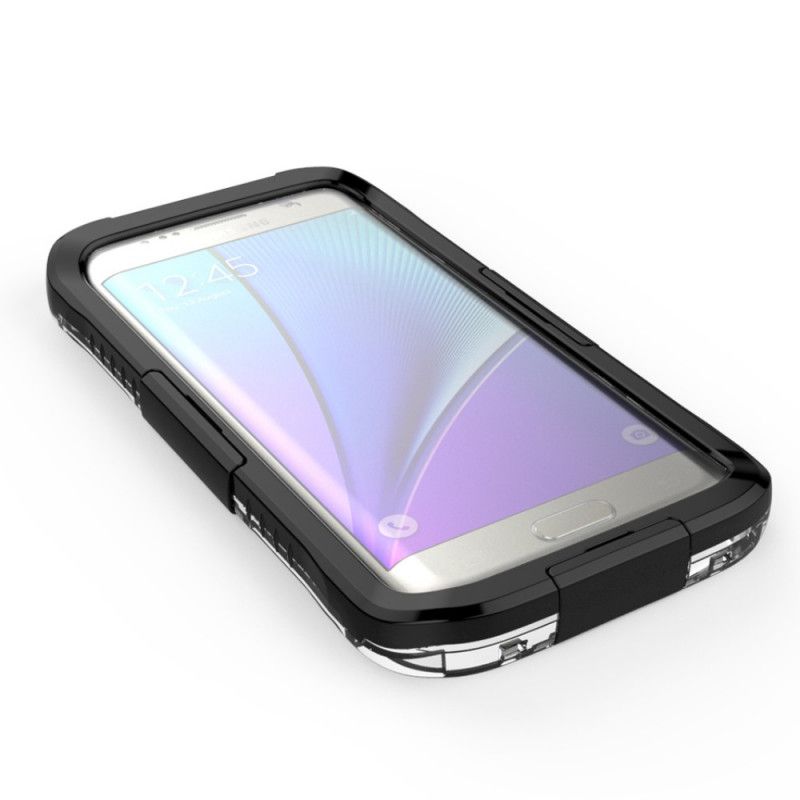 Hoesje voor Samsung Galaxy S7 Edge Wit Zwart Waterdicht