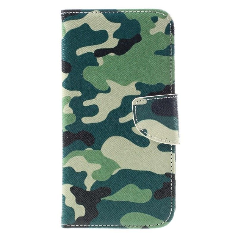 Leren Hoesje Samsung Galaxy S7 Edge Militaire Camouflage