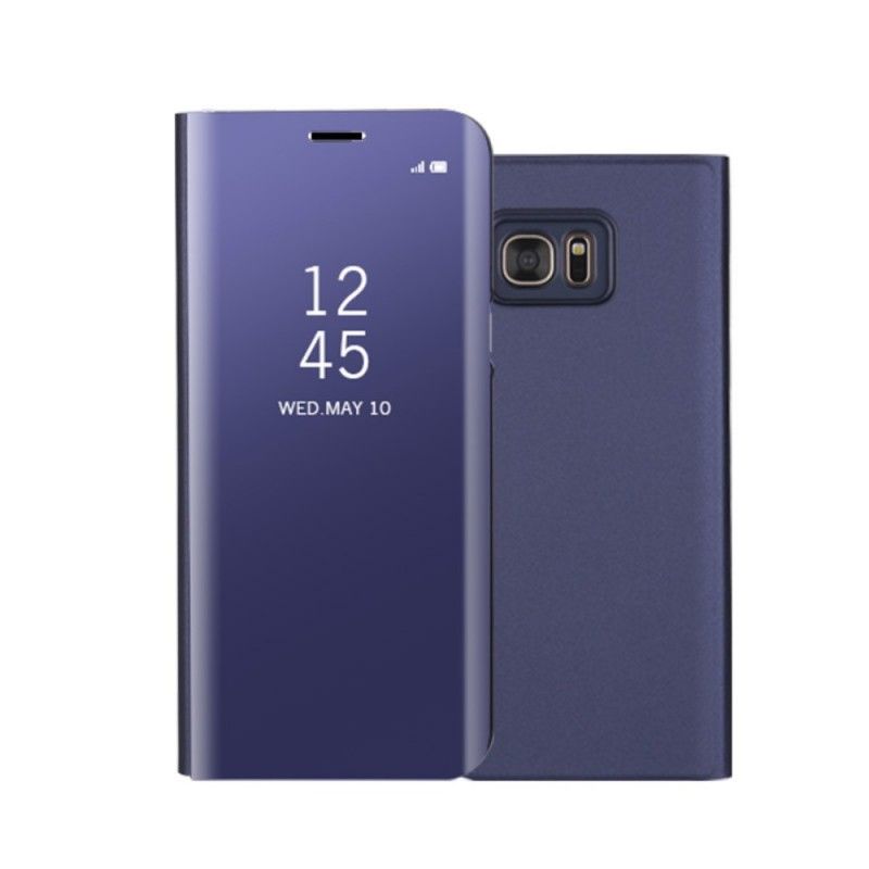 Zichtafdekking Samsung Galaxy S7 Edge Donkerblauw Zwart Spiegel En Leereffect