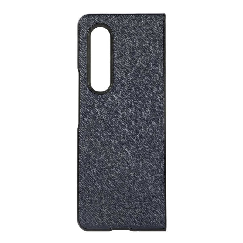 Case Hoesje Samsung Galaxy Z Fold 3 5g Telefoonhoesje Echt Leer Met Textuur