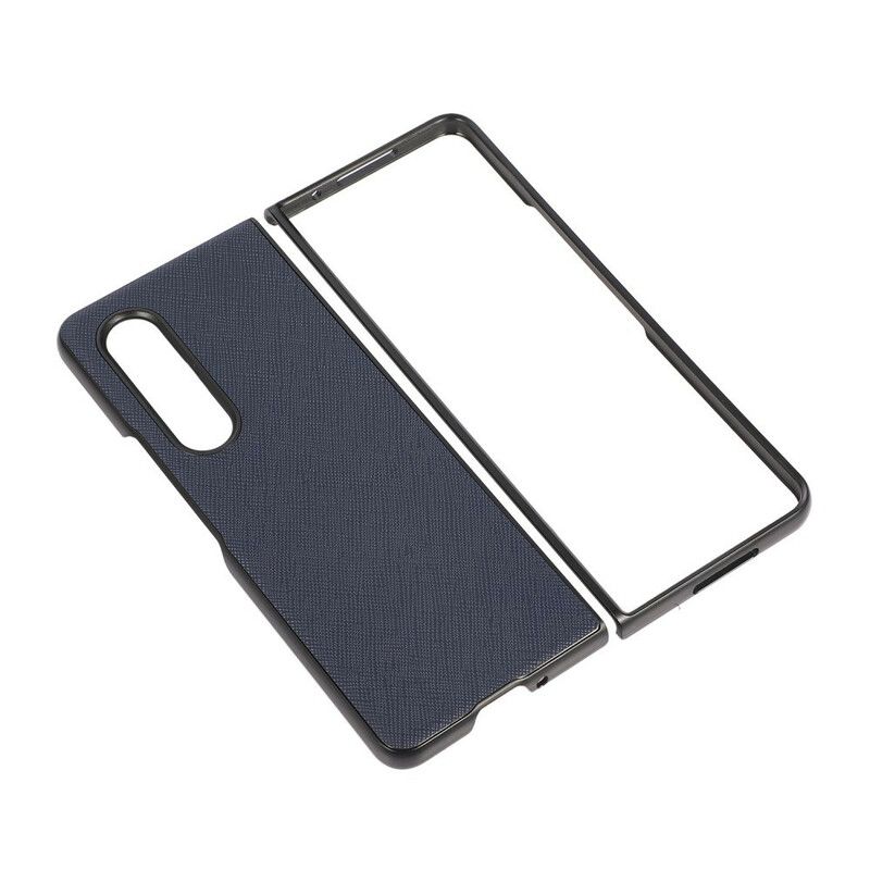 Case Hoesje Samsung Galaxy Z Fold 3 5g Telefoonhoesje Echt Leer Met Textuur