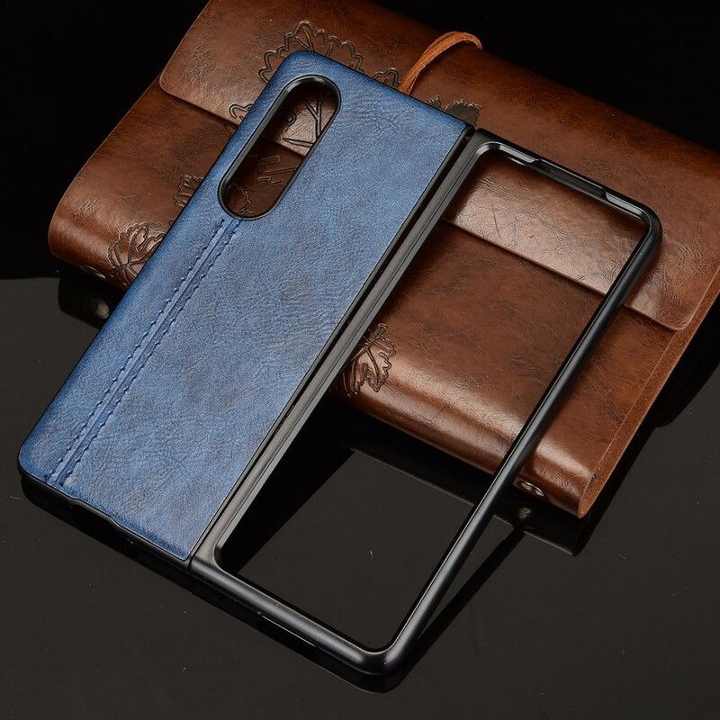 Case Hoesje Samsung Galaxy Z Fold 3 5g Telefoonhoesje Stiksels Leereffect