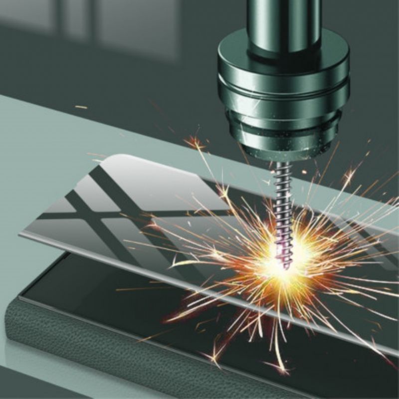 Folio-hoesje Samsung Galaxy Z Fold 3 5g Mechanisme Van Gehard Glas Gkk Bescherming Hoesje
