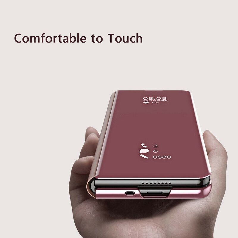 Folio-hoesje Samsung Galaxy Z Fold 3 5g Spiegelkap Bescherming Hoesje