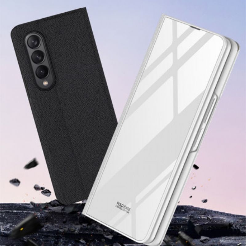 Folio-hoesje Samsung Galaxy Z Fold 3 5g Telefoonhoesje Gehard Glas En Kunstleer